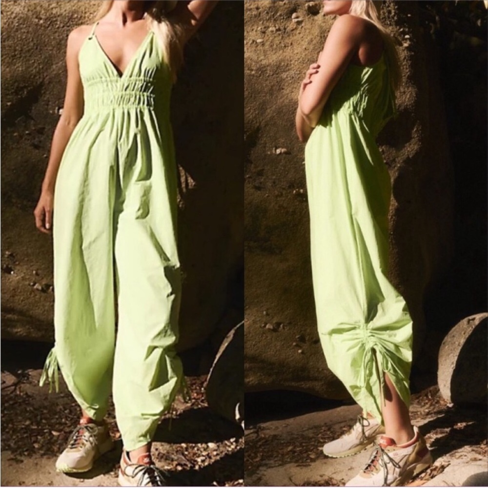 Free People NWT One Better Onesie With Pockets In Limeade! Sz M